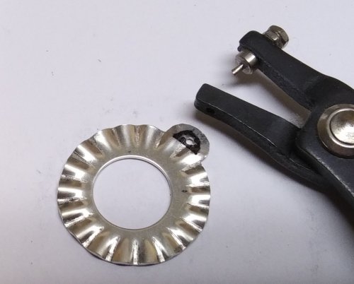 Judy Larson's Ripple Bracelet  - , Metalwork, Cutting, Cutting Tool, Cutters, Dapping, Dapping Jewelry, Filing, Finishing, Findings, Clasps, Components, Tumbling, Tumble, Tumbling Jewelry, Butane Torch, Soldering, Solder, Tools, Cut the rest of the opening out.